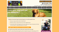 Desktop Screenshot of luckypawsmn.com