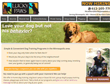 Tablet Screenshot of luckypawsmn.com